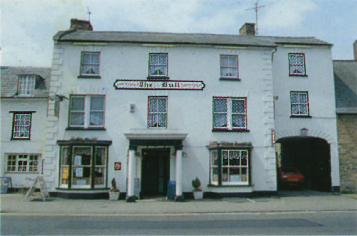 An old picture of the Bull Hotel in Olney