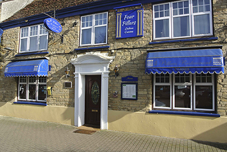 The Four Pillars Restaurant on the High Street in Olney