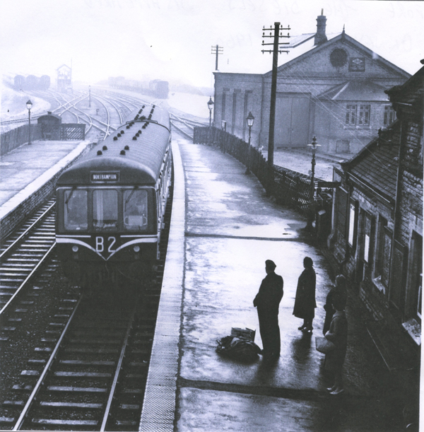 The platform at Olney Railway Station