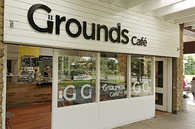 Grounds Cafe is in Emberton Park just over the bridge from Olney