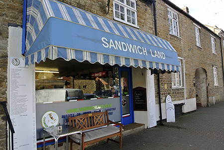Sandwich Land providing an eat-in or take-away service