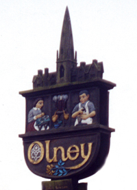 Photo of the Olney Sign in the Market Place